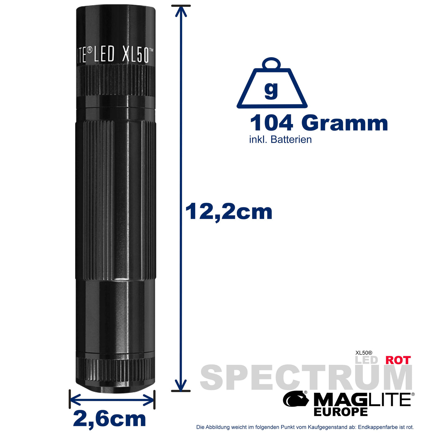 Maglite® Spectrum Series™ with red LED