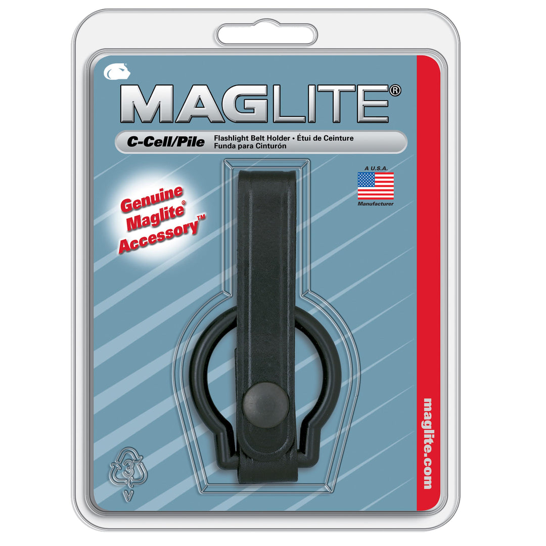 Leather belt clip for Maglite® C cell flashlights
